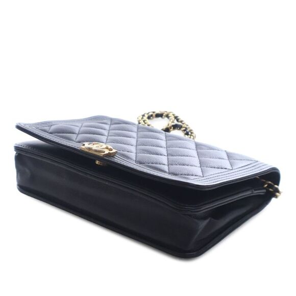 Chanel Quilted Caviar Boy Wallet On Chain - Picture 2 of 10